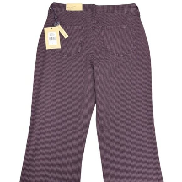 NYDJ Marilyn Bridge Cherry Stripe Straight Leg Jean Size 4 - Picture 5 of 6